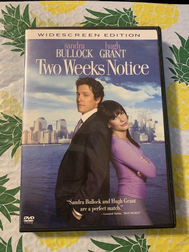 Two Weeks Notice (DVD, 2003, Widescreen) Sandra Bullock