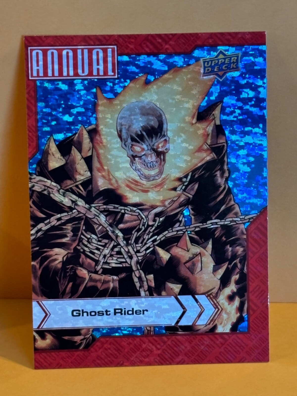 2022-23 Upper Deck Marvel Annual Ghost Rider Blue Sparkle