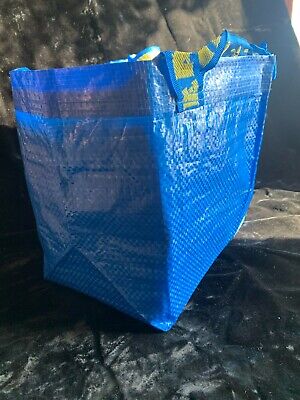 IKEA BRATTBY SMALL BLUE SHOPPING LAUNDRY GROCERY TOTE BAG  
