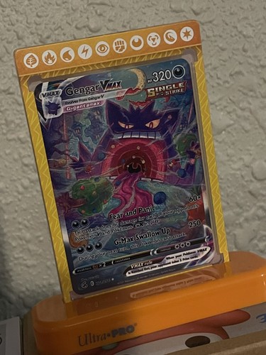Gengar VMAX 271/264 Gold Metal Pokemon Card Collectible Gift Gengar VMAX 271/264 Gold Metal Pokemon Card Collectible Gift