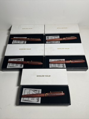 Hand Crafted Barlow/Salm Wood Pens/Pencil lightning consultants 1998 lot of 5