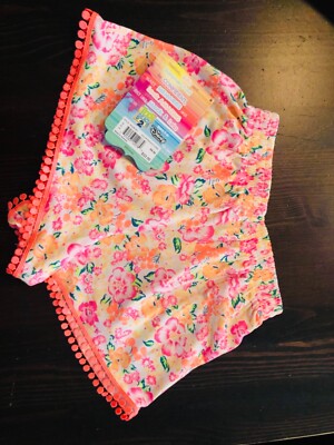 Girls NWT D-signed Coral Floral Shorts Size XS 6