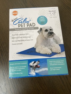 K&H Pet Products Coolin Pet Pad Medium Blue 15'' x 20'' x 0.75'' NEW
