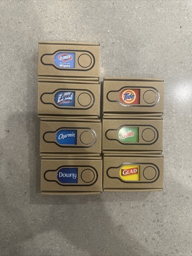 7 Amazon Dash Button Collectible Quest Glad Tide Gain Clorox ￼Downy Lysol