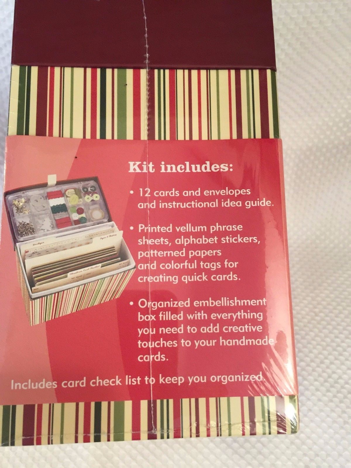 Jo Ann Craft Essentials Creative Card Crafting Kit Holiday Makes 12 w Box NEW