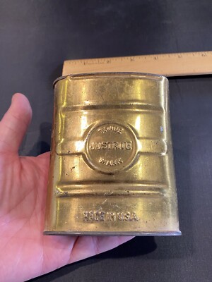 Nice Vintage Justrite Carbide Coal Miners Flask Mining Estate Find USA Old
