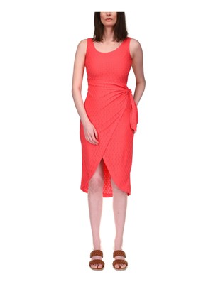 Женское розовое платье с завязками на талии от MICHAEL MICHAEL KORS Petites P\XS