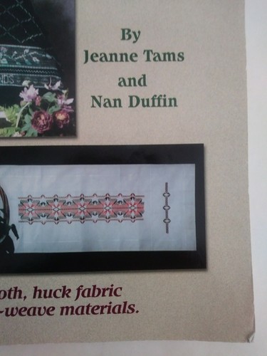 Swedish Weaving Huck Embroidery Book 3 Jeanne Tams Nan Duffin Avery Hill Designs