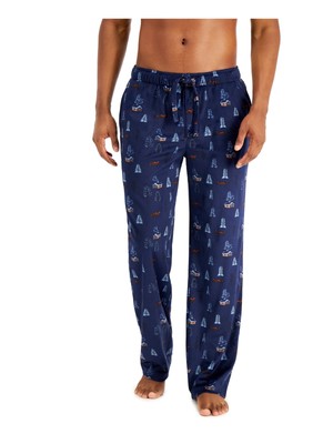 

CLUBROOM Intimates Темно-синие флисовые штаны для сна, Navy