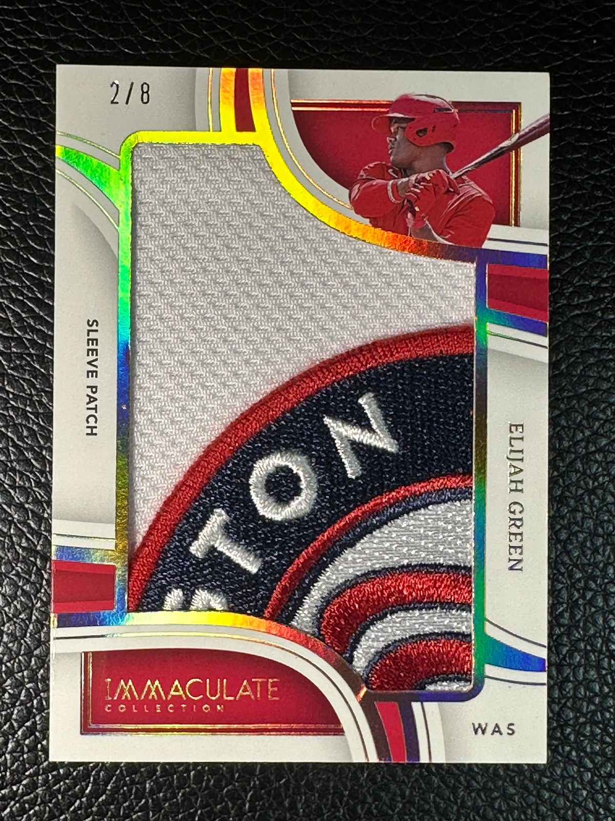 2023 Panini Immaculate Collection Elijah Green 2/8 Sleeve Logo Jersey Patch
