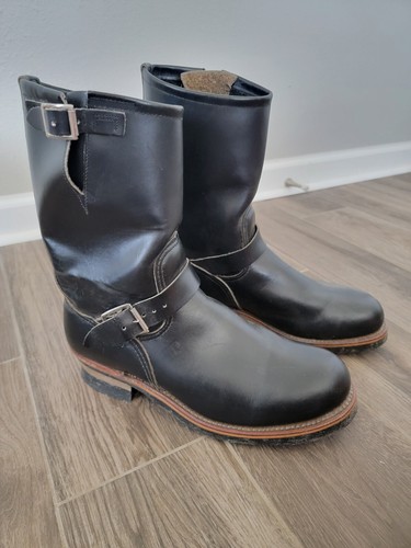10 D 2268 Steel Toe Motorcycle Leather Made In Usa