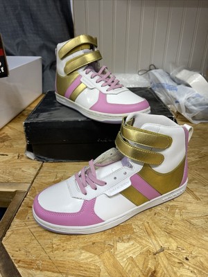 MEN'S CREATIVE CREATIONS High Top SNEAKER SHOES.SIZE 9L pink/gold