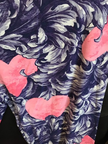 NWT LuLaRoe Happy Hearts Leggings - Purple with Pink Hearts