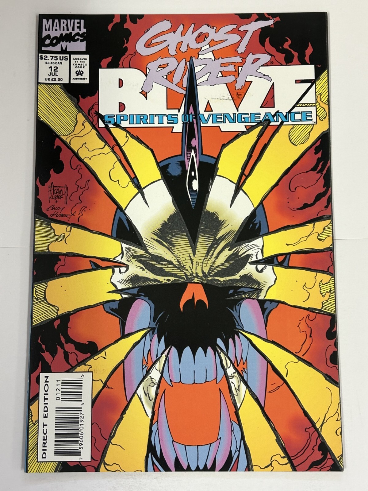 GHOST RIDER/BLAZE SPIRITS OF VENGEANCE #12 1993 NEAR MINT