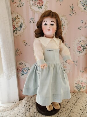 19  Antique German Kestner C 1/2 215 7 1/2 Fur Brows Bisque Doll Stamped Body