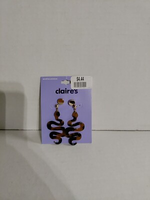 Claire s Girls 2 Pair of Stud/Drop Earrings Snakes