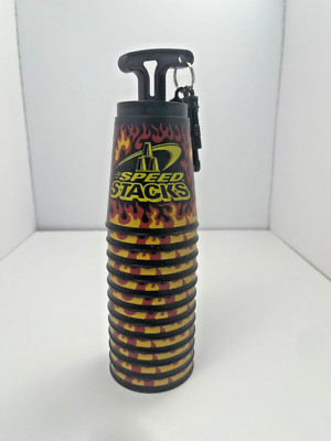 Speed Stacks Cups Flames Fire Design Set of 12 Cups with Holder