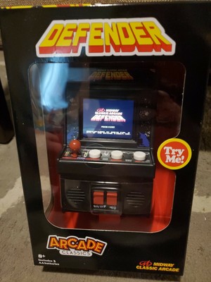 Arcade Classics - Defender Retro Mini Arcade Game Black Handheld Top Quality