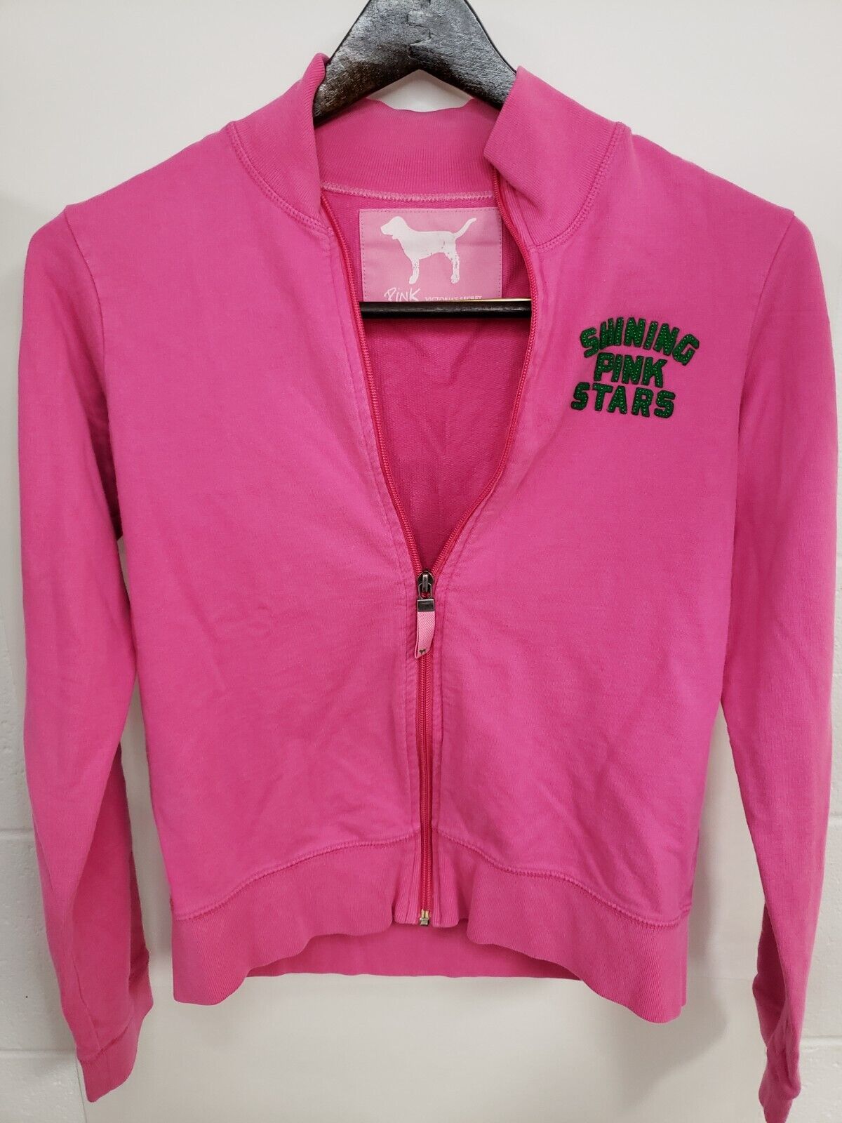 Victoria’s Secret PINK Vintage Shining Pink Stars Track Jacket Size S Victoria’s Secret PINK Vintage Shining Pink Stars Track Jacket Size S