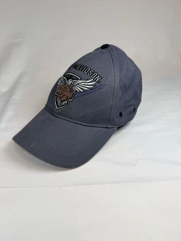 Harley -Davidson 115th Anniversary Gray Baseball Cap Adjustable Hat Oconomowoc