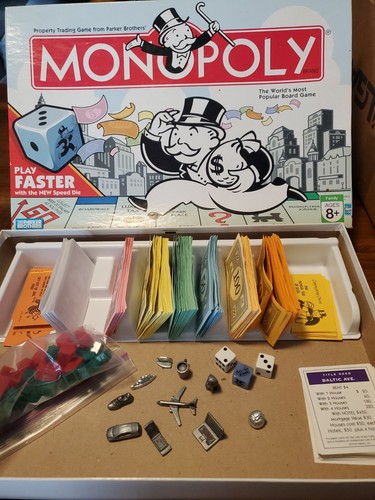 Monopoly 2007 Board Game W SPEED DIE & 10 TOKENS Cell Phone