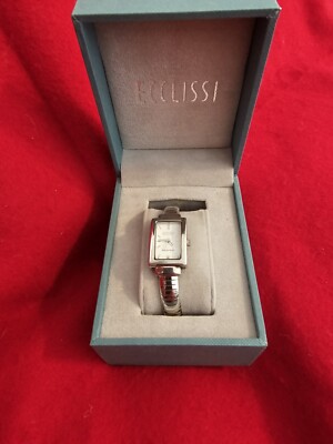 Ecclissi Sterling Silver wristwatch Japan Quartz stainless steel, needs battery 
