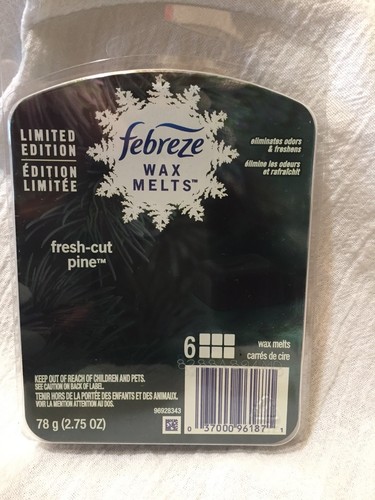 Febreze WAX MELTS Fresh Cut Pine 6 Cubes Lot of 2 Packages Limited Edition