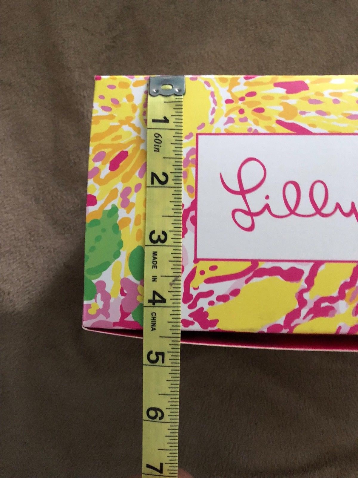 Lilly Pultizer Gift Box Tiger Lilly Pattern Long Orange Pink Yellow Green EASTER
