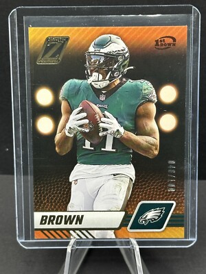 2023 Panini Zenith #79 A.J. Brown Gold 1st Down Parallel /100 Eagles