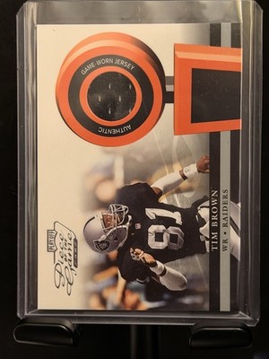 Playoff Piece of the Game 2002 Tim Brown Game-Worn Jersey Memorabilia Card NFL