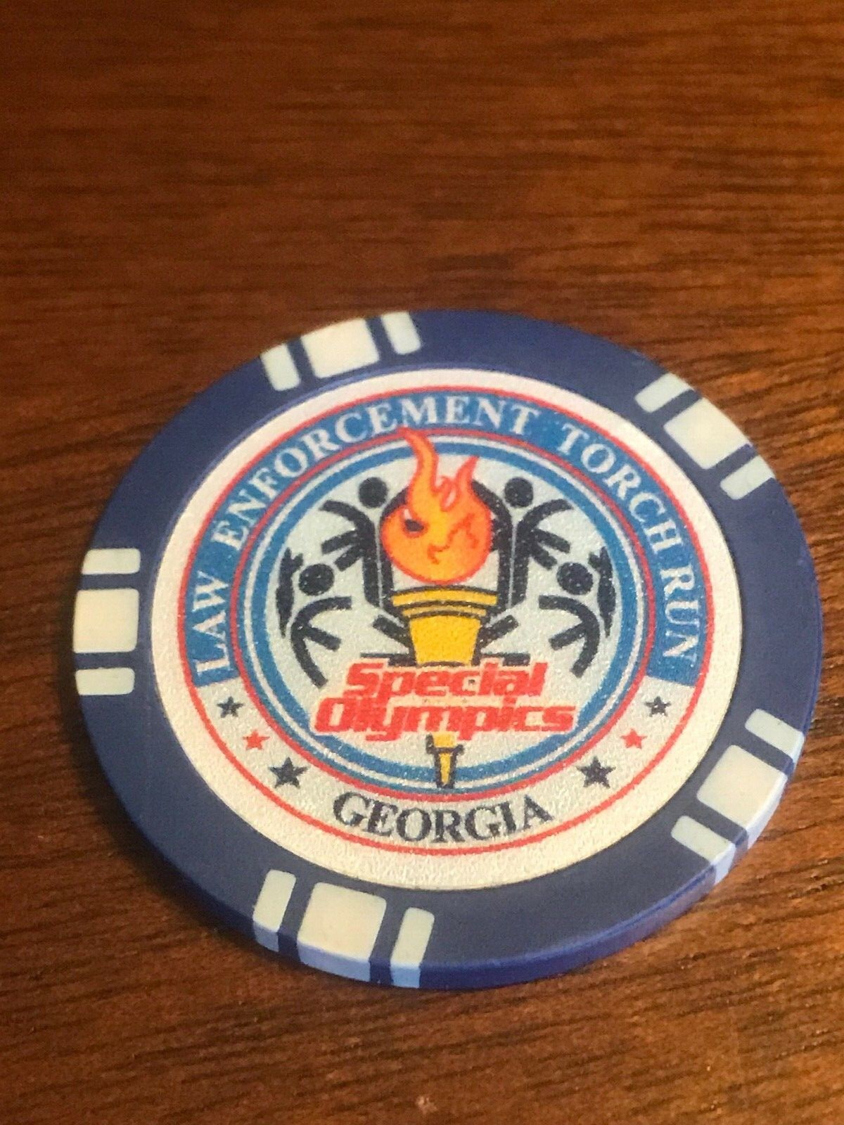 2011 Georgia Law Enforcement Torch Run for Special Olympics New Poker Chip RARE