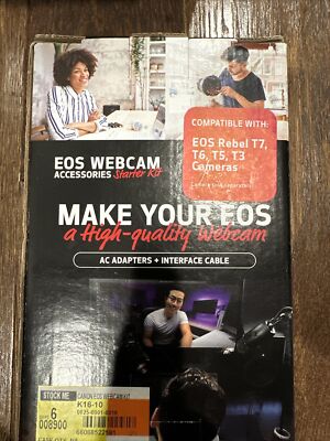 Canon EOS Webcam Accessories Starter Kit for EOS Rebel T7 T6 T5 T3 7875A011AA