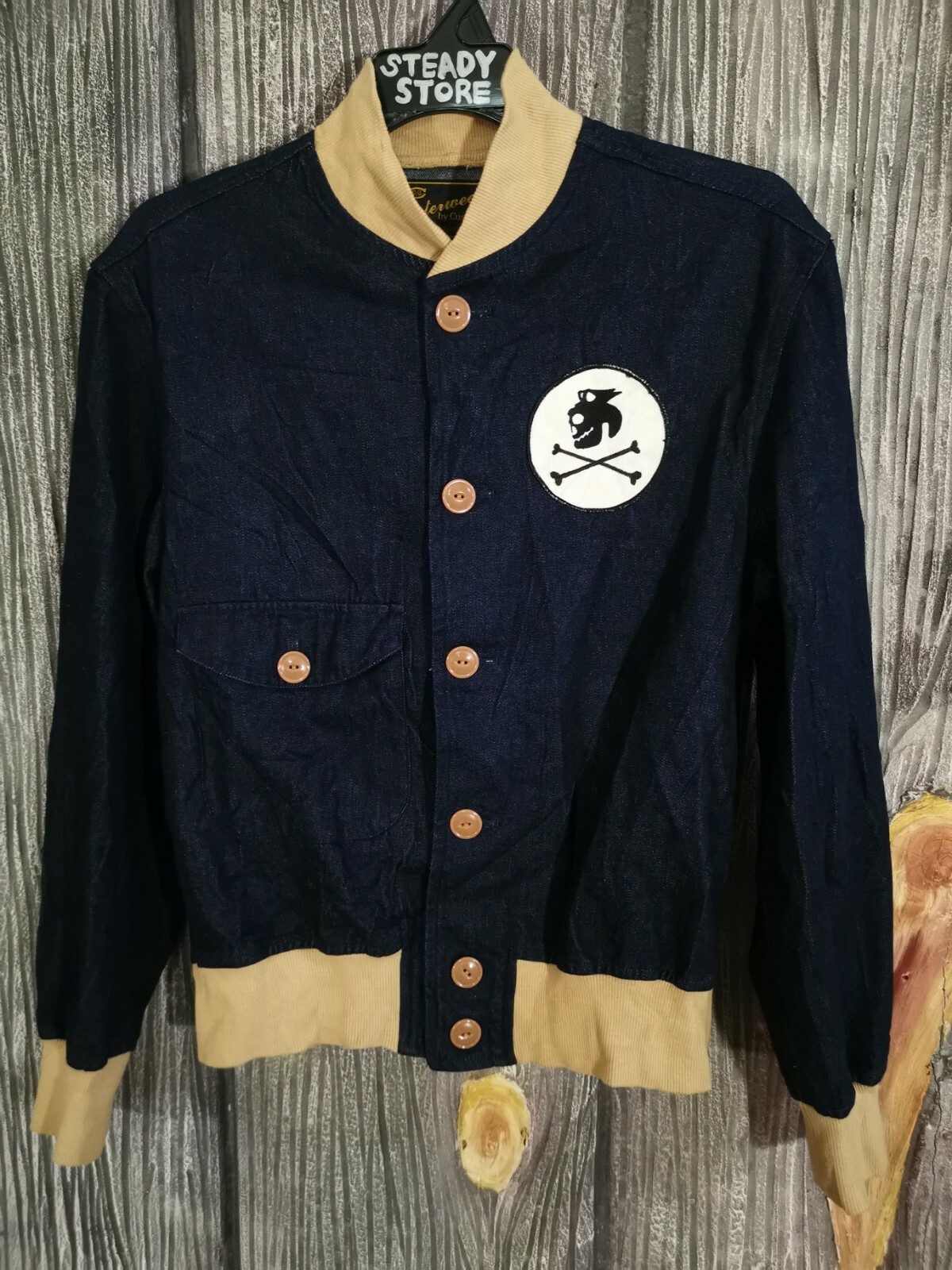 VINTAGE OUTERWEAR BY CUSHMAN LOT 21862 DENIM JEANS JACKET S NOT 45RPM SUGAR CANE VINTAGE OUTERWEAR BY CUSHMAN LOT 21862 DENIM JEANS JACKET S NOT 45RPM SUGAR CANE
