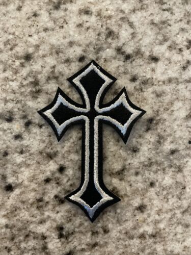 chrome hearts Cross patch - chrome hearts Iron on cross patch - Black  /silver