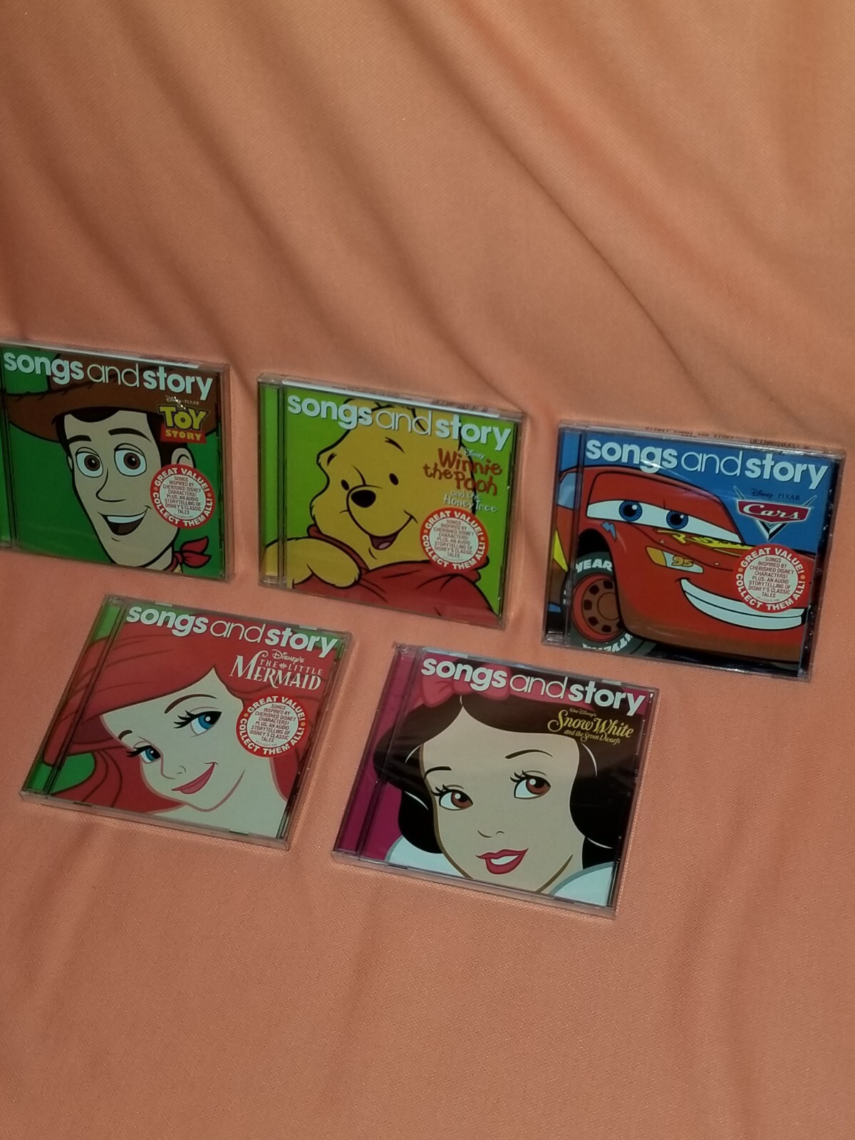 Disney Songs & Story Lot of 5 SEALED CD Cars Toy Story Snow