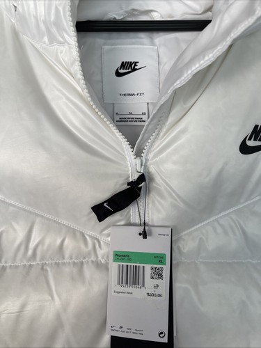 Pre-owned Nike Therma-fit City Series Long Puffer Down Parka - Dh4081-100 - White - Xl