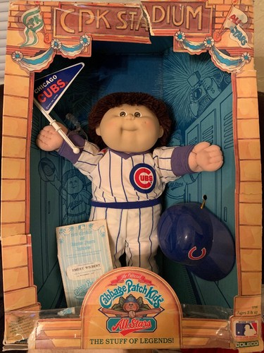 Cabbage Patch Kids All Stars Cubs 1986 Doll CPK Stadium Outfit  Age 3+ Used