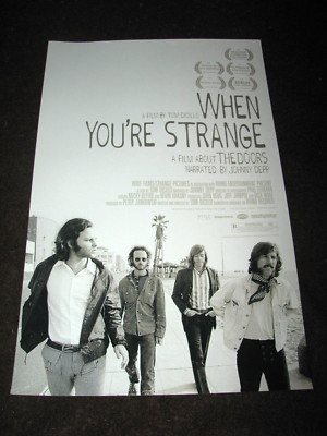 WHEN YOU'RE STRANGE 2010 The Doors Film Movie Theater Promo Mini Poster 11 x17 