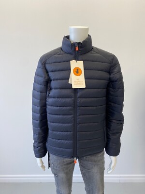 Save The Duck Mens Alexander Puffer W/ Standing Collar Black Size L