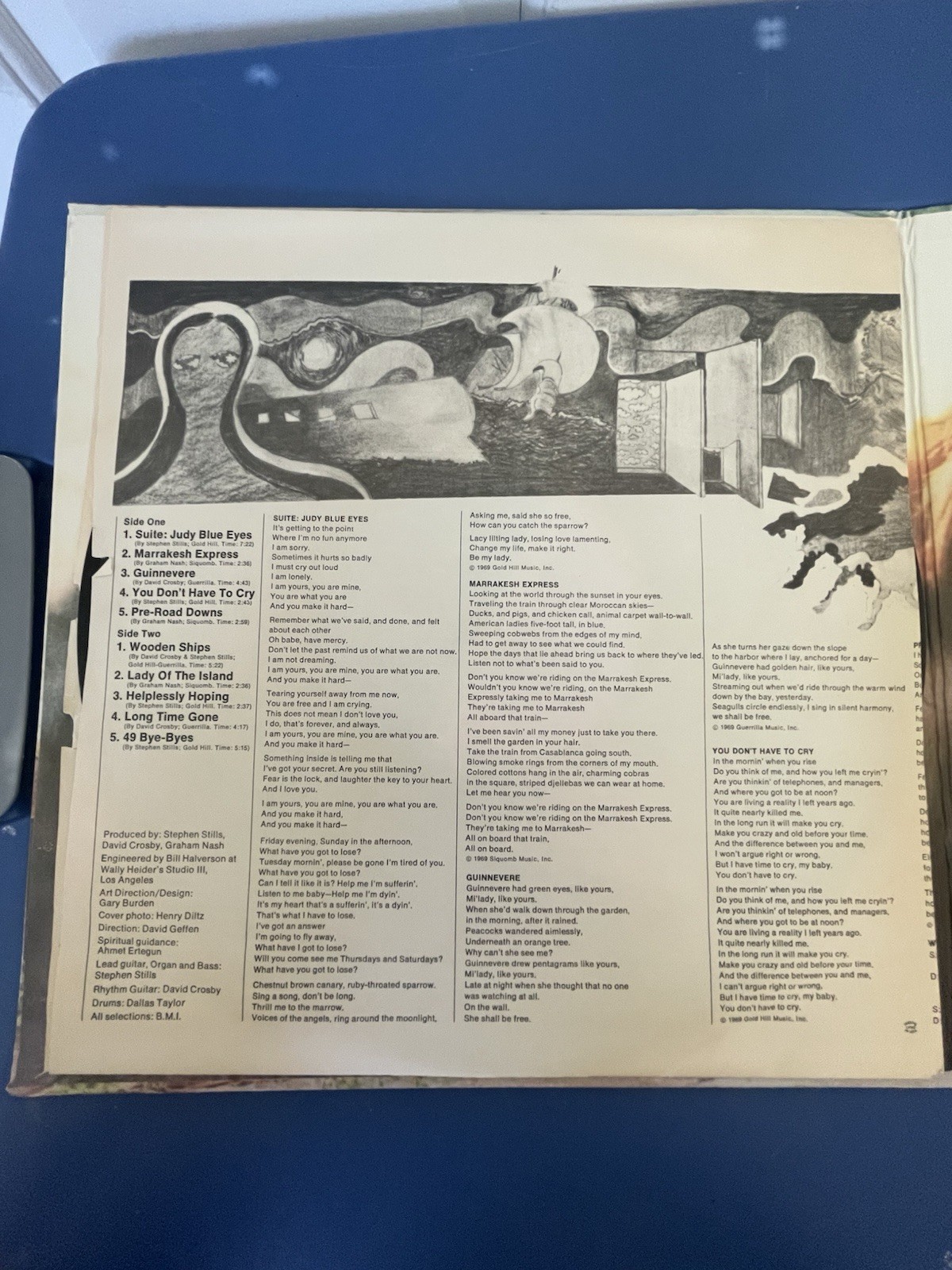 Crosby, Stills & Nash Debut Vinyl LP SD-8229 VG+/VG+ ST-A-691575 Classic Album