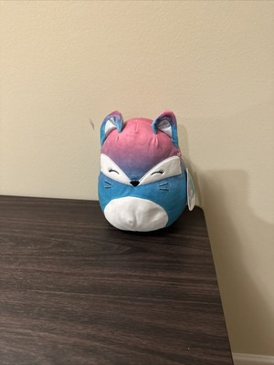 Squishmallow VICKIE The FOX 8'' Plush, Blue & Pink Ombre Fox, Silver Ears, NEW