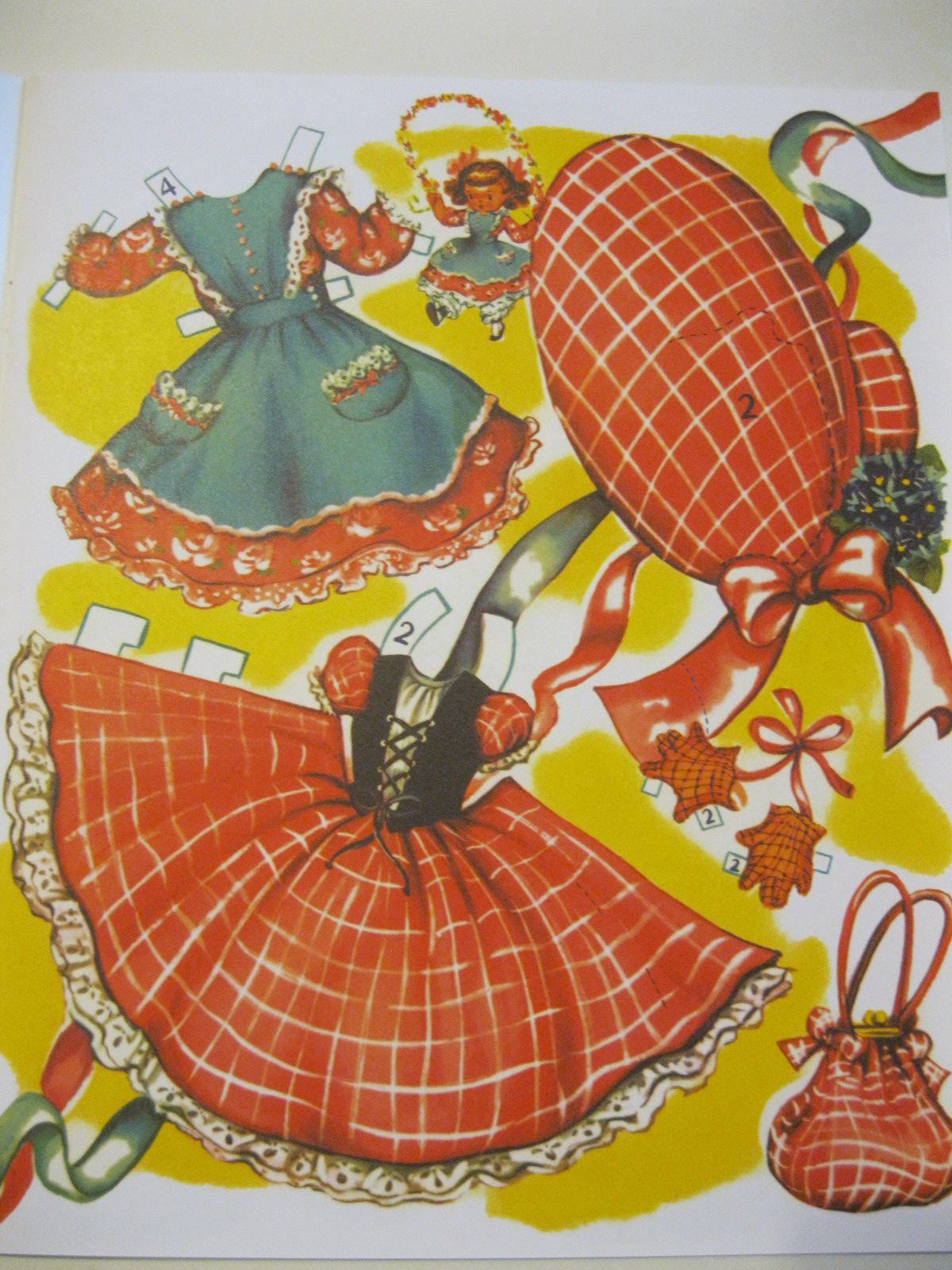 BETTY BLUE AND PATTY PINK Paper Doll Book w/4 Dolls & Wrap-Around Dresses, 2016