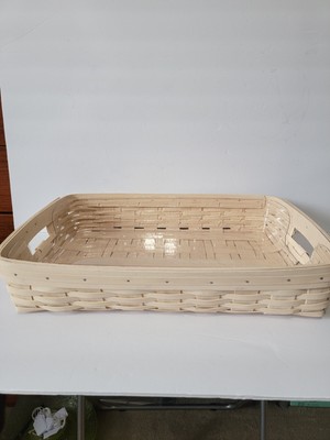 Longaberger 2001 Large Serving Tray Basket White Washed?