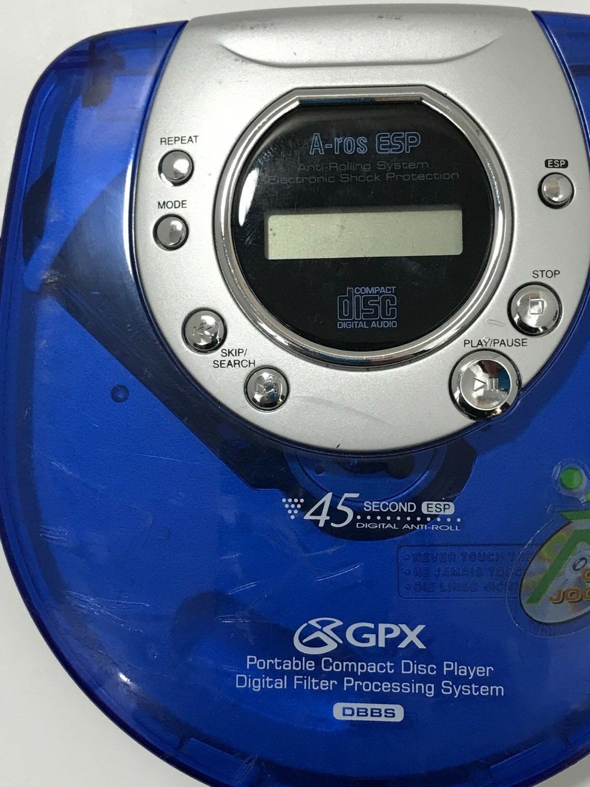 GPX Portable CD PLAYER C3949 A-ros ESP CD Jogger