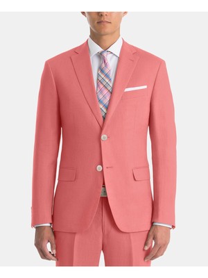 

LAUREN RALPH LAUREN Мужской коралловый однобортный пиджак, ультрафлекс, блейзер, Коралл