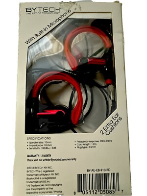BYTECH Stereo Headphones Built In Microphone Compatible With Most 3.5 mm Devices