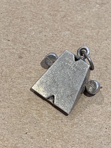 Antique Danecraft Sterling Silver Retro Phone Charm Pendant 925. 3.7 Grams