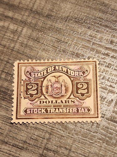 US Stamps Revenue $2 State of New York Stock Transfer Tax