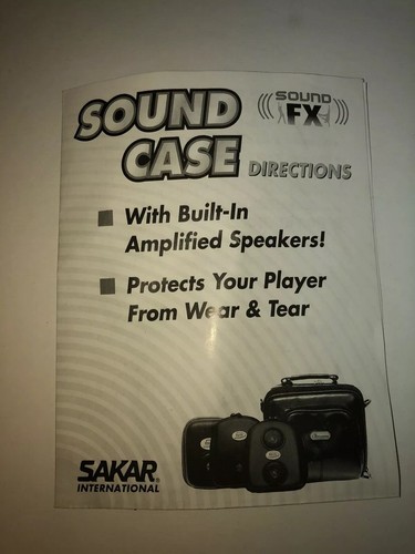 (5275) Sound FX - Black Leatherette DVD Player Case  With Speakers Portable EUC