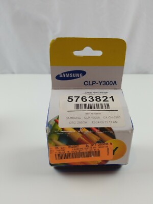 Samsung CLP-Y300A Yellow Toner Cartridge CLP-300 Genuine New Sealed Box